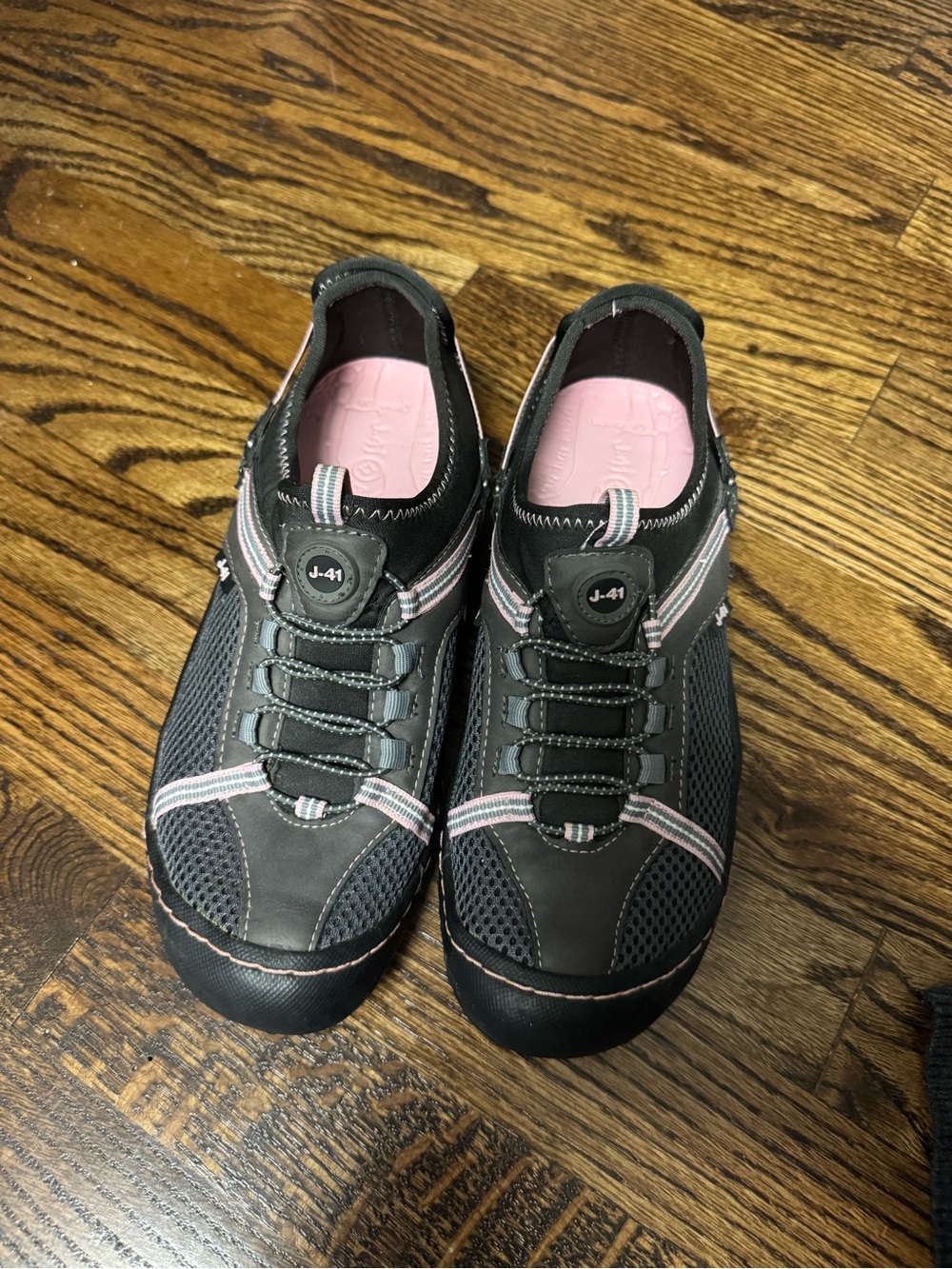 J-41 Women’s Gray and Pink Water-Ready Athletic Shoes - Picture 2 of 3